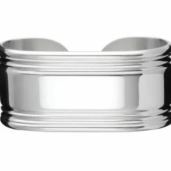 Clearance Rond de serviette ouvert Rosine en métal argenté Rond De Serviette