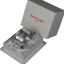 Online Rond de serviette Perles en métal argenté + coffret (personnalisable) Rond De Serviette