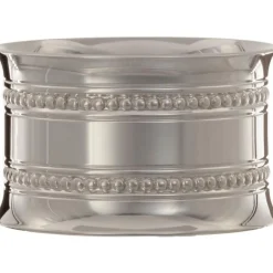 Daniel Crégut Rond de serviette Perles 2 rangs personnalisable (métal argenté) dans son coffret