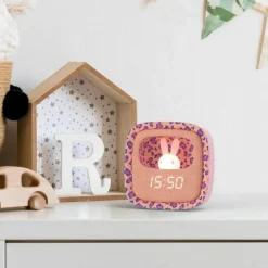MOB Réveil 2 en 1 Billy Clock Léopard Rose