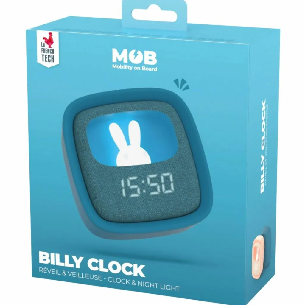 New Réveil 2 en 1 Billy Clock Night Blue Réveil