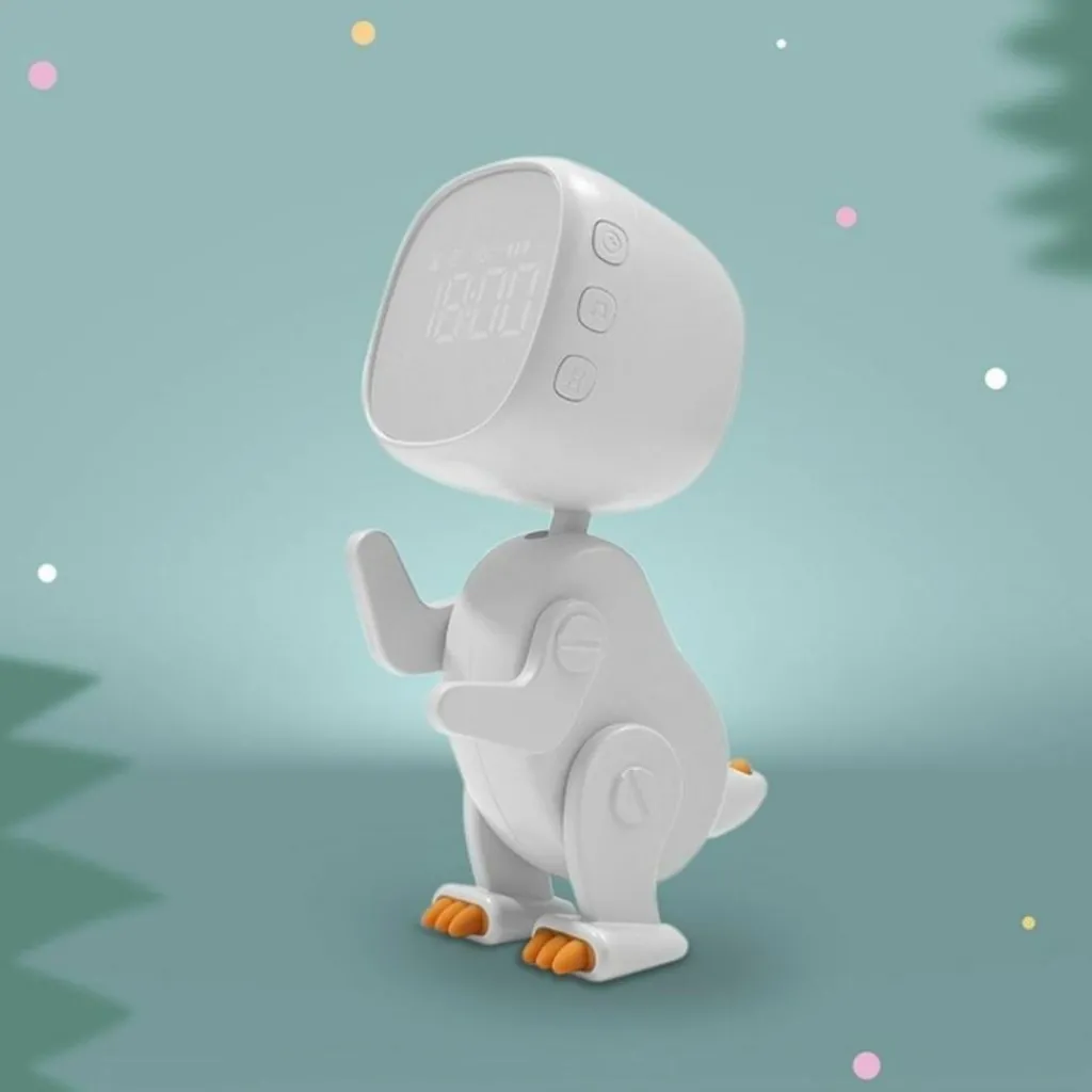 Mary's Réveil Robot Dinosaure Blanc