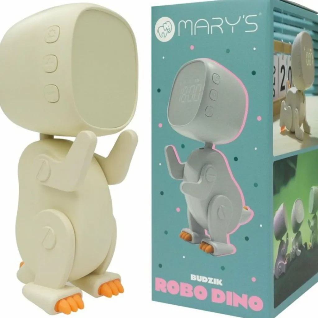 Mary's Réveil Robot Dinosaure Blanc