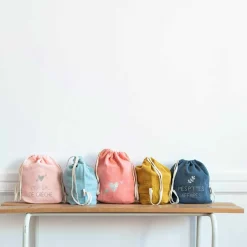 Les Griottes Sac à dos à ficelles jaune moutarde (personnalisable)