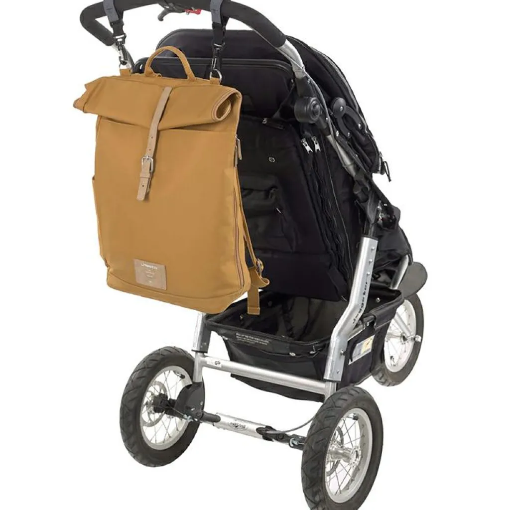 Lässig Sac à dos à langer en polyester recyclé Green label Rolltop curry