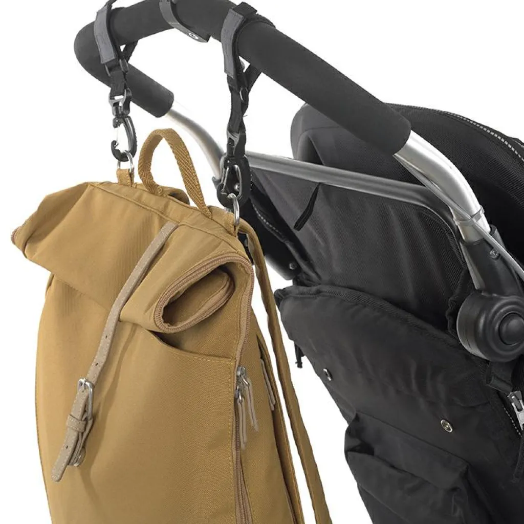 Lässig Sac à dos à langer en polyester recyclé Green label Rolltop curry