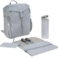 Lässig Sac à dos à langer en polyester recyclé gris Outdoor Green Label