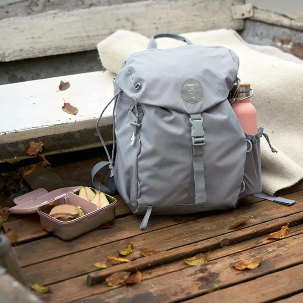 Lässig Sac à dos à langer en polyester recyclé gris Outdoor Green Label