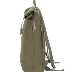 Online Sac à dos à langer en polyester recyclé Green label Rolltop olive Sac À Dos À Langer