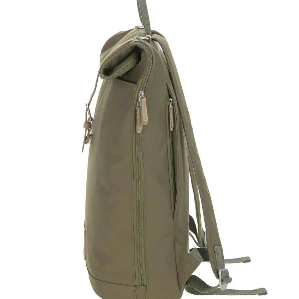 Online Sac à dos à langer en polyester recyclé Green label Rolltop olive Sac À Dos À Langer