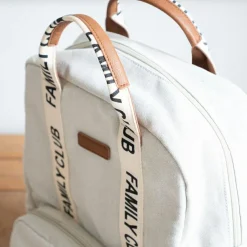 Childhome Sac à dos à langer Family club signature blanc cassé