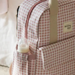 Discount Sac à dos à langer I love Vichy rose Sac À Dos À Langer