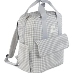 Walking Mum Sac à dos à langer I love vichy gris
