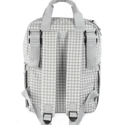 Walking Mum Sac à dos à langer I love vichy gris