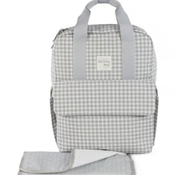 Walking Mum Sac à dos à langer I love vichy gris