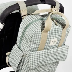 Outlet Sac à dos à langer I love Vichy vert Sac À Dos À Langer