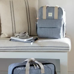 Online Sac à dos à langer I Love Vichy Noir Sac À Dos Bébé