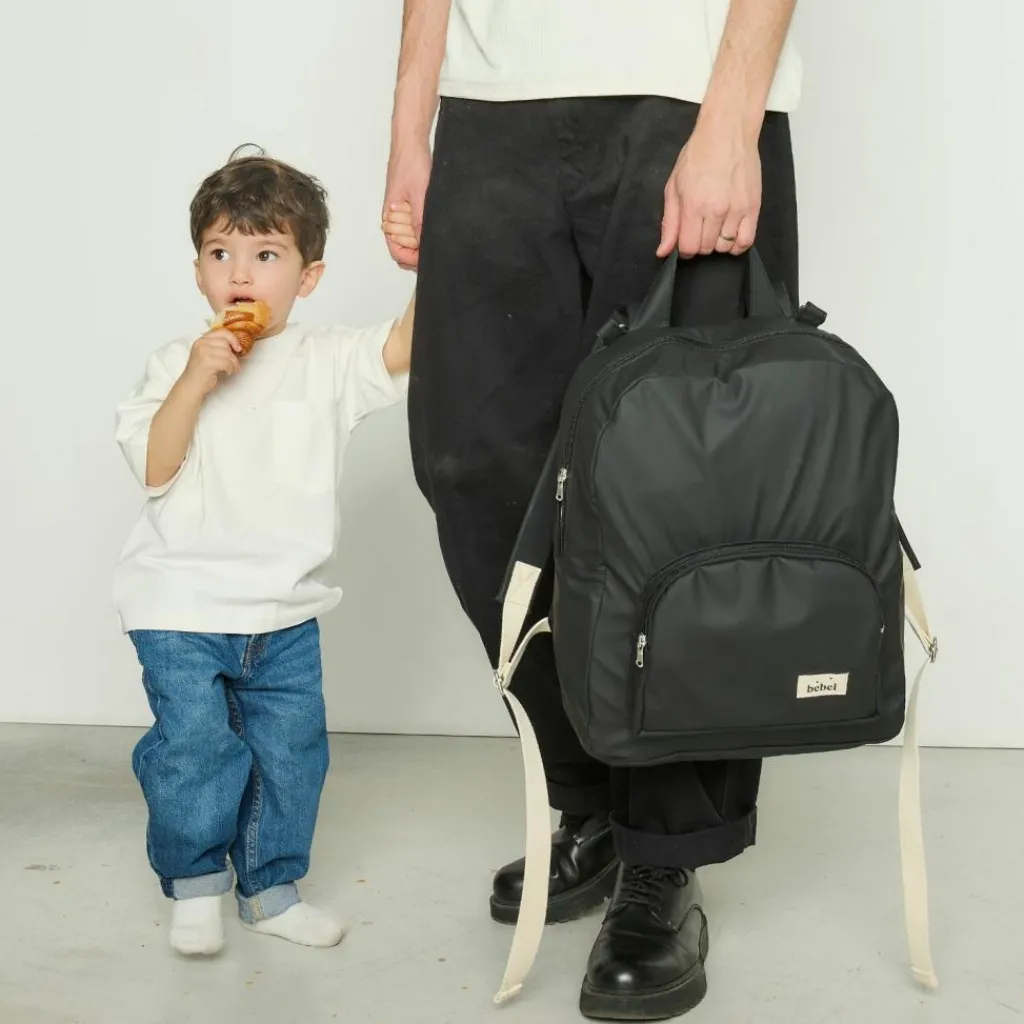 BEBEL Sac à dos à langer Imper' Noir