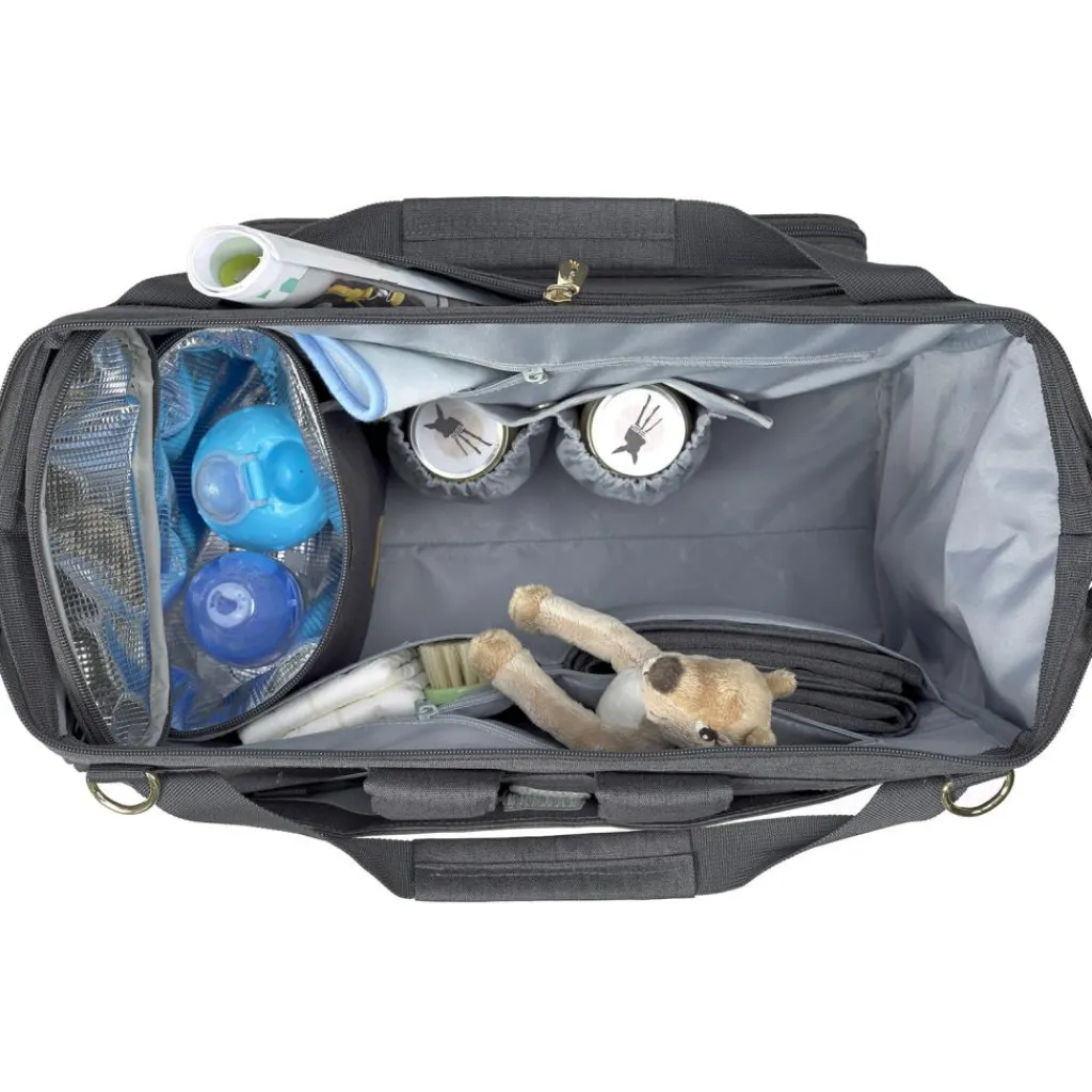 Lässig Sac à dos à langer jumeaux Twin Glam Goldie anthracite