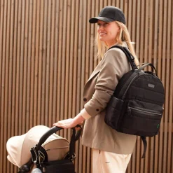 Babymel Sac à dos à langer Lola eco quilt noir