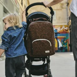 BEBEL Sac à dos à langer Léopard noir