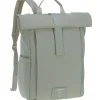Sac à dos à langer Rolltop Up vert argenté Green Label Sac À Dos À Langer