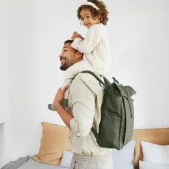 Lässig Sac à dos à langer Rolltop Up olive Green Label