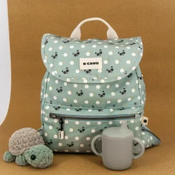 Hot Sac à dos à langer évolutif Panda Bleu-Vert Sac À Dos À Langer