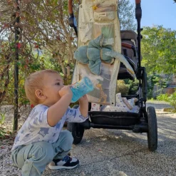 Hot Sac à dos à langer évolutif Panda Bleu-Vert Sac À Dos À Langer