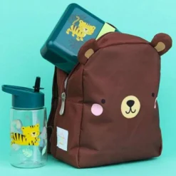 A Little Lovely Company Sac à dos bébé marron Ours