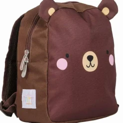 A Little Lovely Company Sac à dos bébé marron Ours