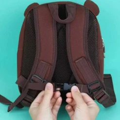 A Little Lovely Company Sac à dos bébé marron Ours