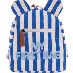 Best Sac à dos bébé My First Bag rayures bleu électrique-bleu clair Sac À Dos Bébé