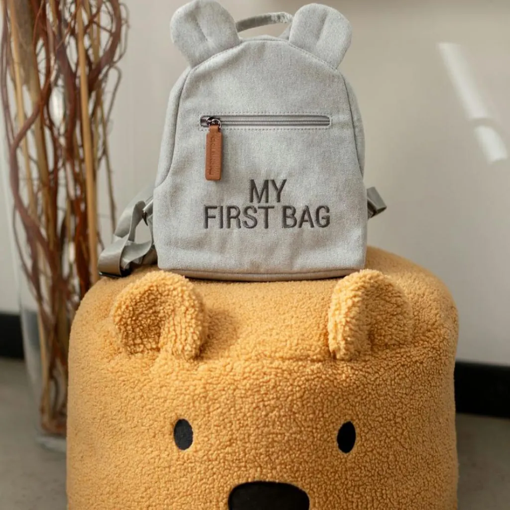 Childhome Sac à dos bébé My first bag canvas gris (24 cm)