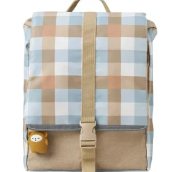 New Sac à dos enfant à carreaux bleu et beige Enfant Sac À Dos Enfant