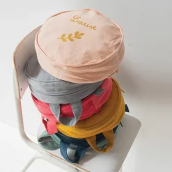 Les Griottes Sac à dos enfant jaune moutarde (personnalisable)