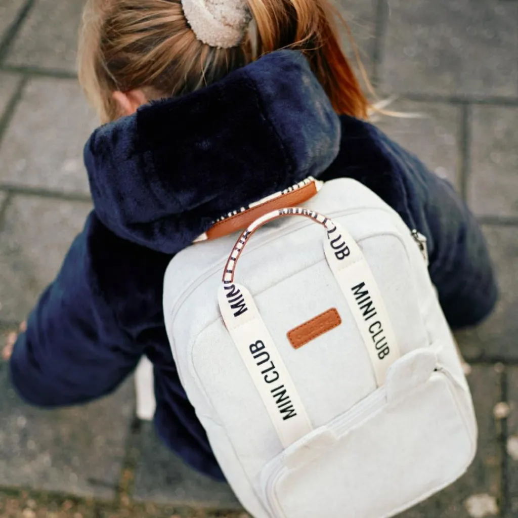 Enfant Childhome Sac à dos enfant Mini Club signature canvas off white
