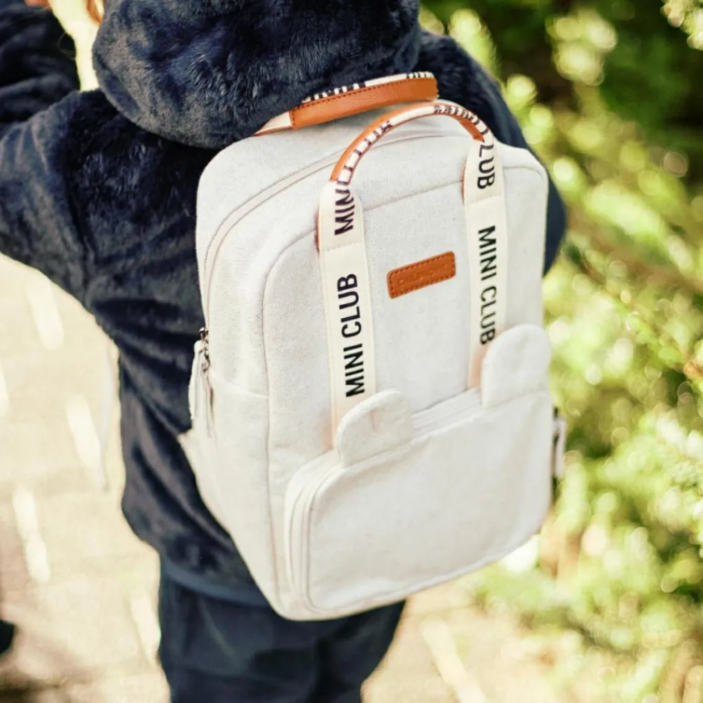 Enfant Childhome Sac à dos enfant Mini Club signature canvas off white