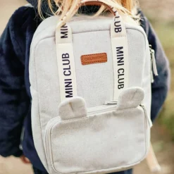 Enfant Childhome Sac à dos enfant Mini Club signature canvas off white