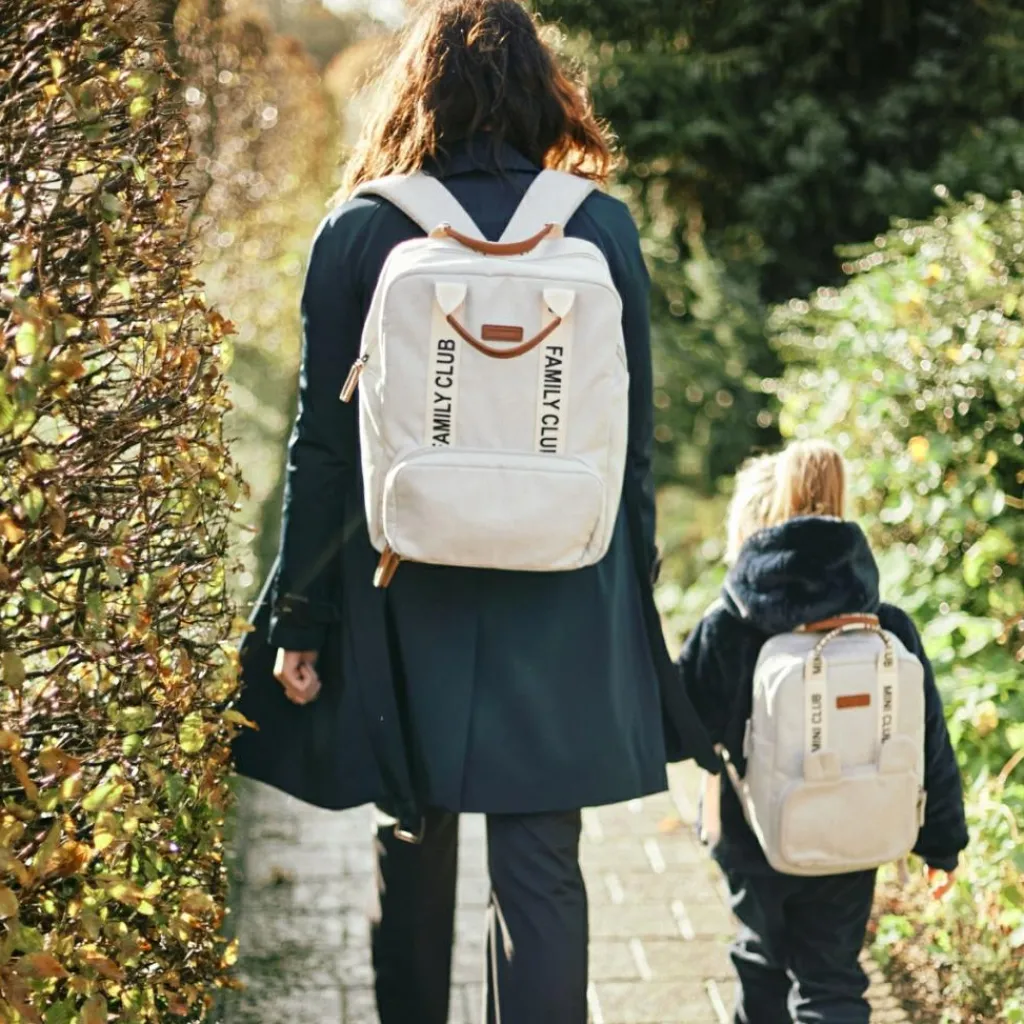 Enfant Childhome Sac à dos enfant Mini Club signature canvas off white