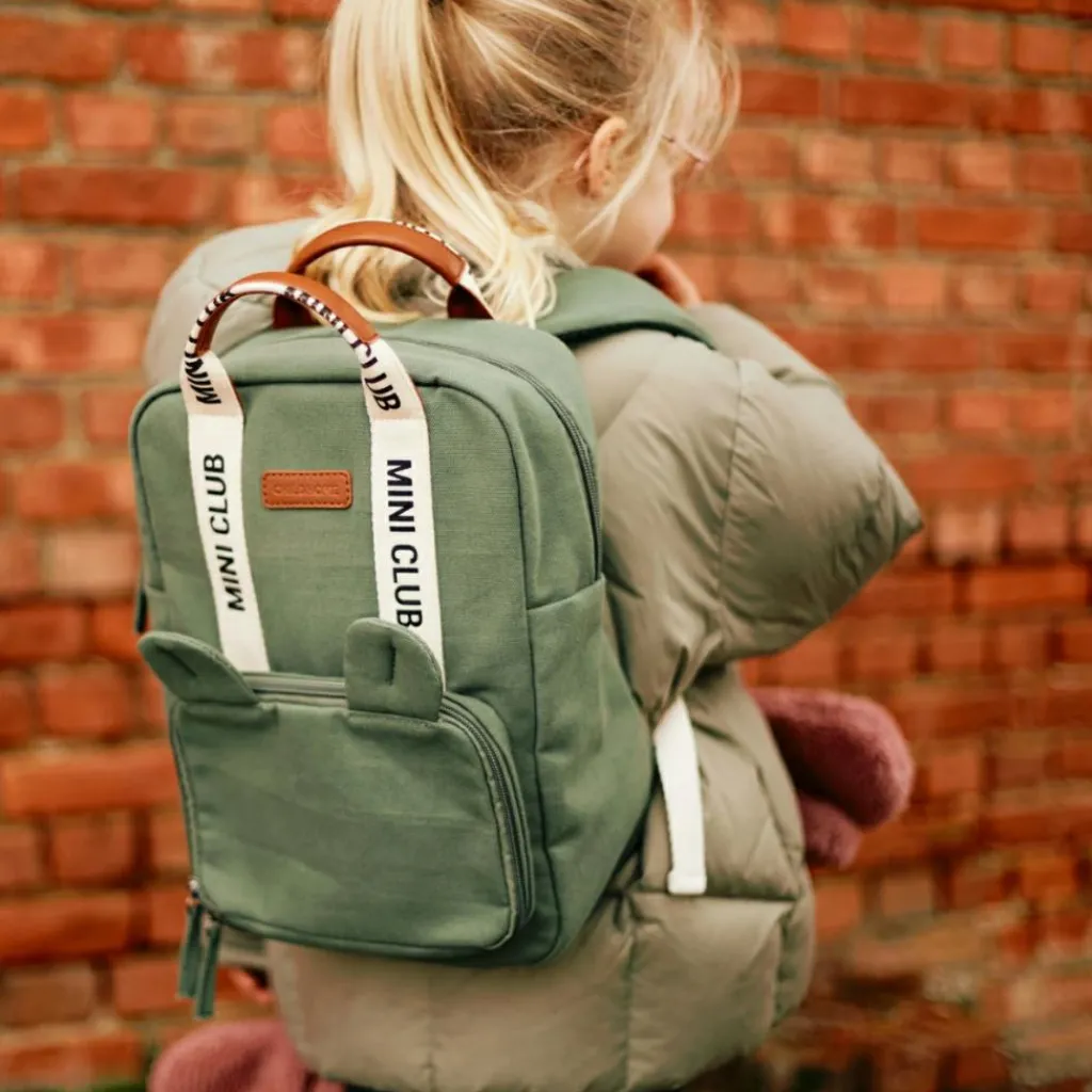 Enfant Childhome Sac à dos enfant Mini Club signature canvas vert