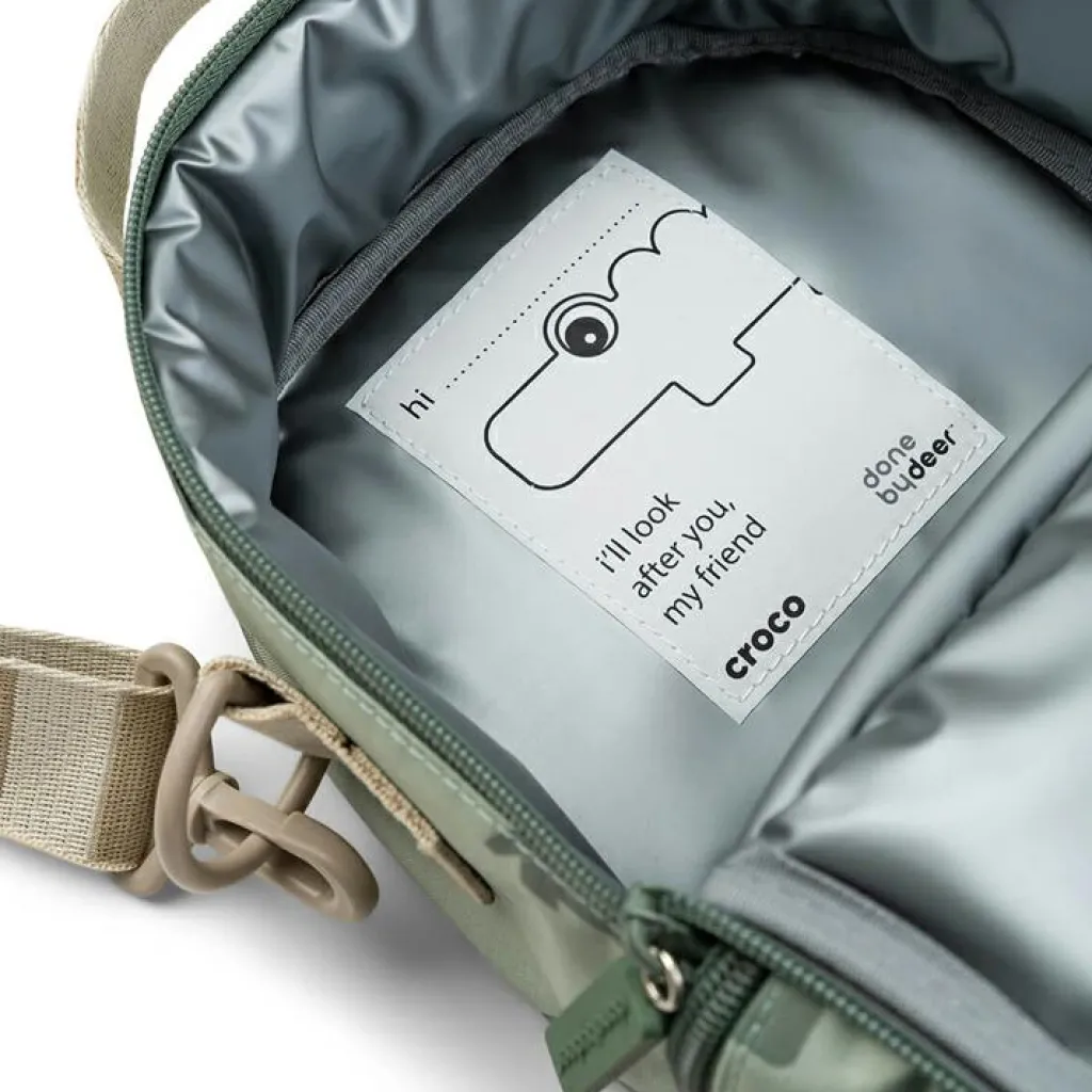 Enfant Done by Deer Sac à dos isotherme enfant Croco vert