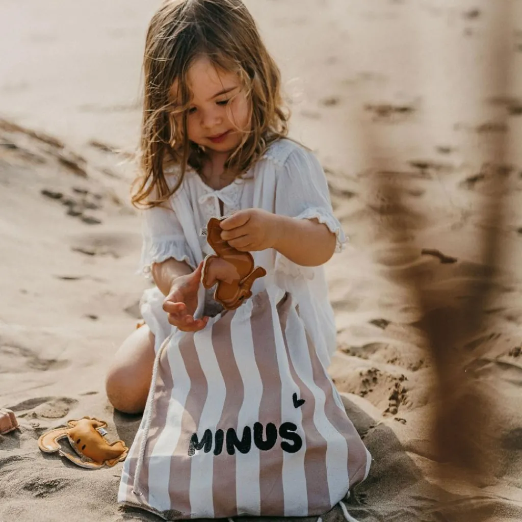 Zakuw Sac à ficelles enfant rayures rose
