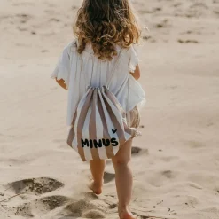 Zakuw Sac à ficelles enfant rayures rose