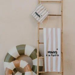 Zakuw Sac à ficelles enfant rayures rose