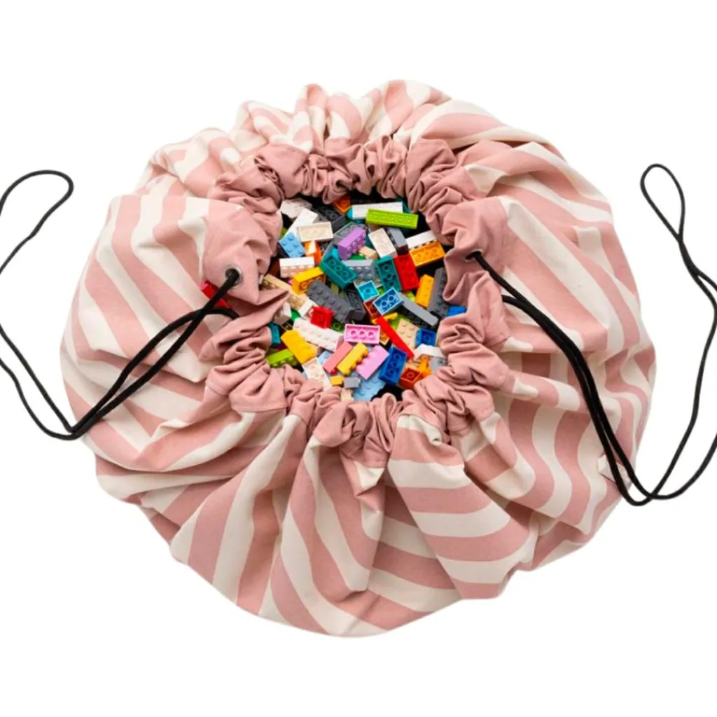 Play&Go Sac à jouets 2 en 1 Noomad Original Stripes Pink