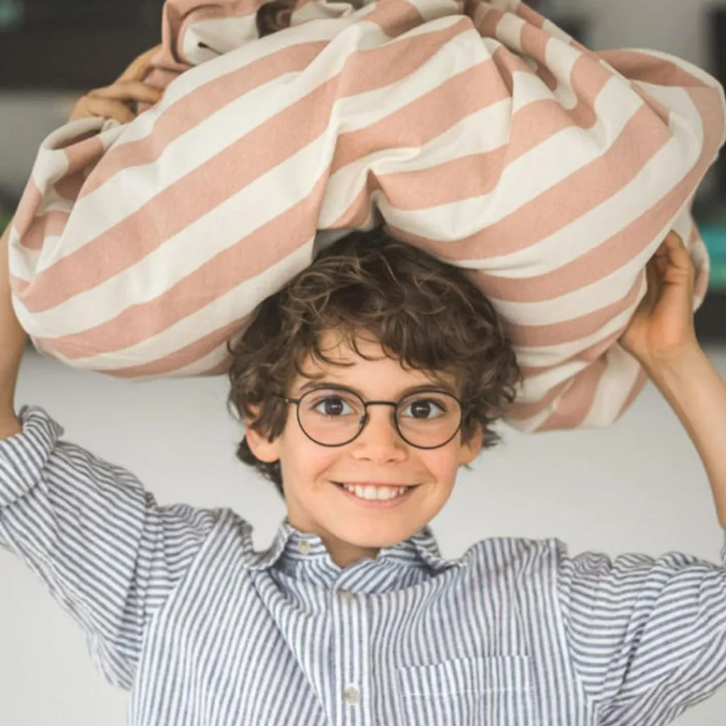 Play&Go Sac à jouets 2 en 1 Noomad Original Stripes Pink