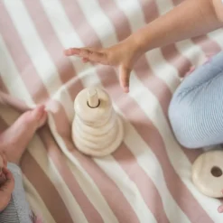 Play&Go Sac à jouets 2 en 1 Noomad Original Stripes Pink