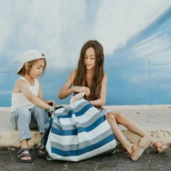 Play&Go Sac à jouets 2 en 1 Noomad Outdoor Blue-Green Stripes