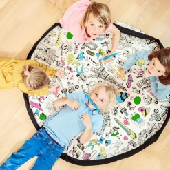 Best Sac à jouets 2 en 1 réversible Noomad Original Color my bag OMY Paris Sac À Jouets